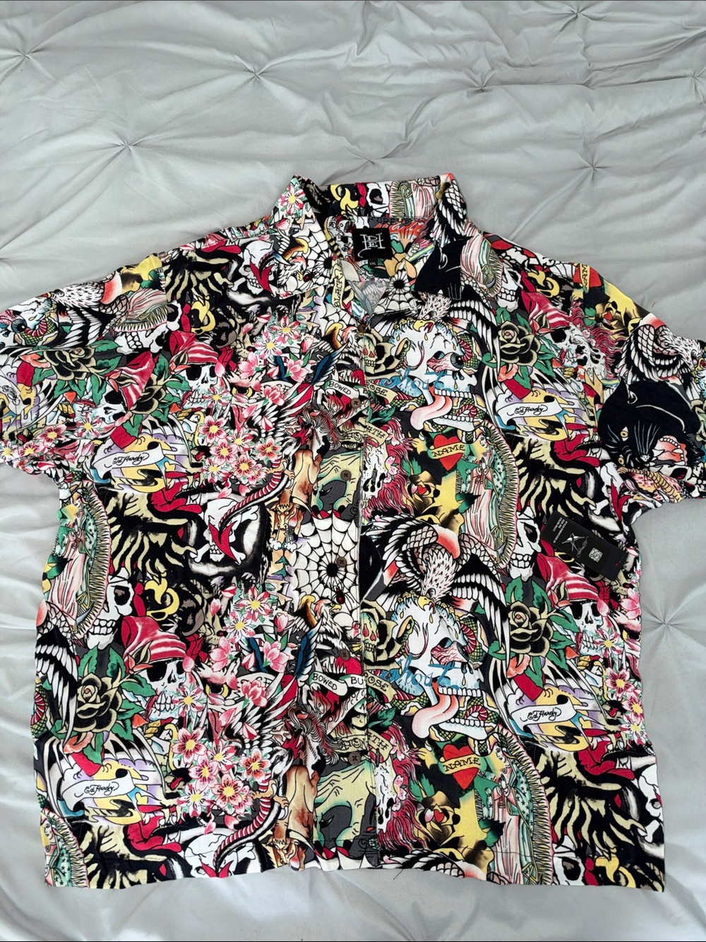 NEW Ed Hardy Camp Shirt Sz XXL men’s